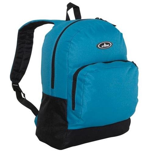 1045a-turq-bk Classic Backpack With Front Organizer - Turquoise-black