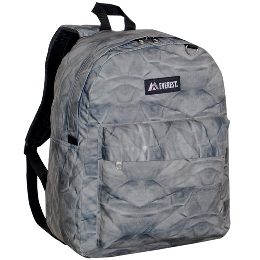 2045p-gry Rock Classic Pattern Backpack - Grey