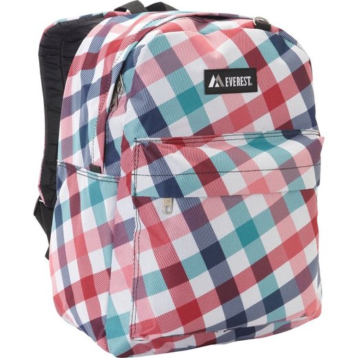 2045p-rd-bl Dia Classic Pattern Backpack - Red-blue-turquoise