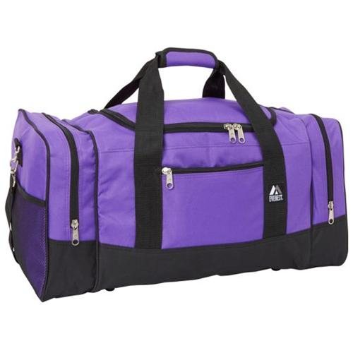 025-dpl-bk Crossover Duffel Bag - Large - Dark Purple-black