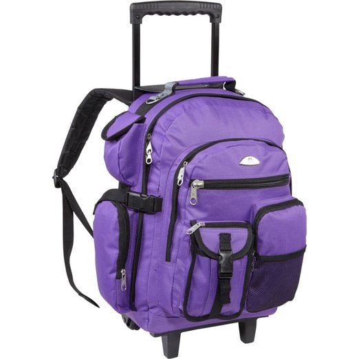 5045wh-dpl Deluxe Wheeled Backpack - Dark Purple