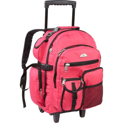 5045wh-hpk Deluxe Wheeled Backpack - Hot Pink