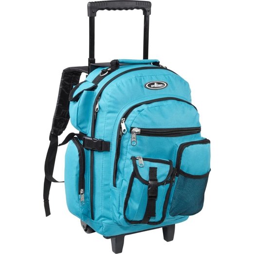 5045wh-turq Deluxe Wheeled Backpack - Turquoise