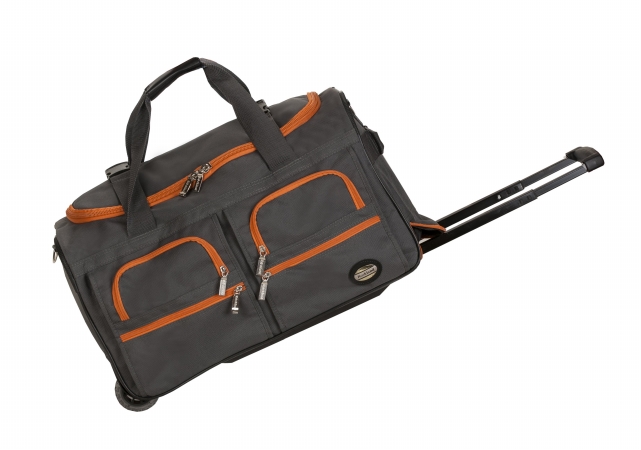 Prd322charcoal 22 In. Rolling Duffle Bag - Charcoal