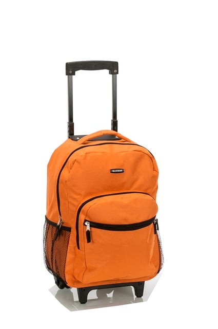 R01-orange 17 In. Rolling Backpack - Orange