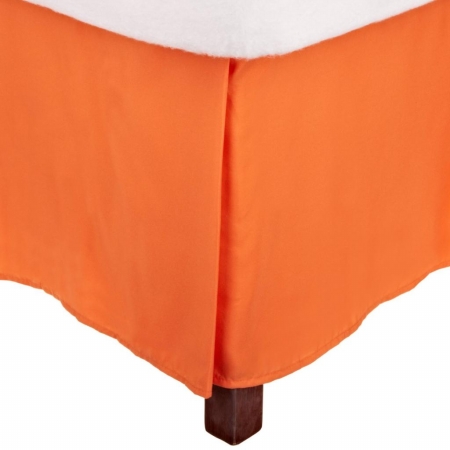 Mf1500xlbs Slor Microfiber Twin Xl Bed Skirt Solid, Orange