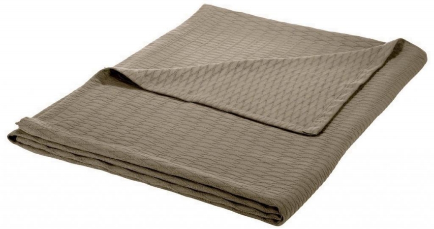 Blanket-dia Tw Gr All-season Luxurious 100% Cotton Blanket Twin- Twin Xl, Grey