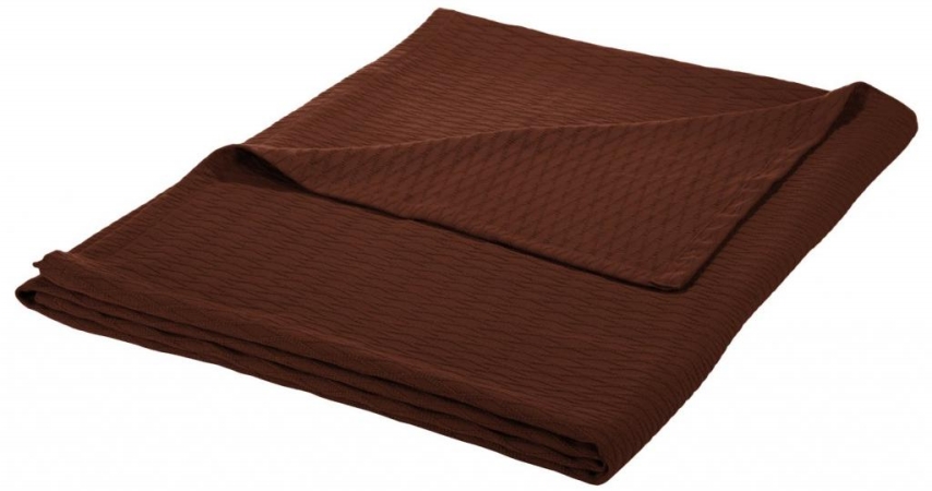 Blanket-dia Fq Ch All-season Luxurious 100% Cotton Blanket Full- Queen, Chocolate