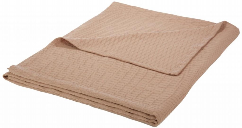 Blanket-dia Fq Kh All-season Luxurious 100% Cotton Blanket Full- Queen, Khaki