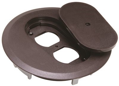 663198 High-impact Thermoplastic Round Duplex Receptacle Floor Box Cover