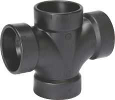 72187 Dwv Abs Double Sanitary Tee 3 In.