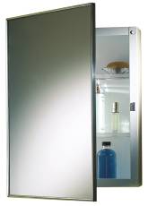 592047 Nutone Recessed Swing-door Medicine Cabinet 16 In. X 22 In. Polished Stainless Steel Frame