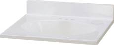40245 Vanity Top Cultured Marble White Swirl 19 In. X 17 In.