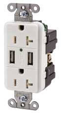 Hubbell Wiring 292145 Usb Charger Receptacle White