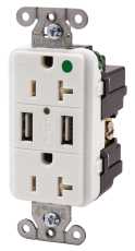 Hubbell Wiring 292148 Usb Charger Receptacle White
