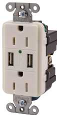 Usb Charger Receptacle White