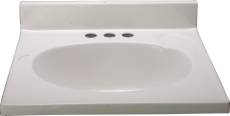 112005 Vanity Top Cultured Marble White 25 In. X 22 In. Null