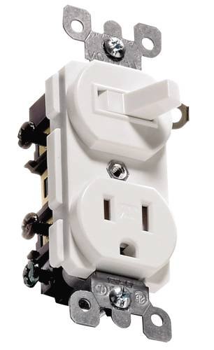 Leviton 606741 Combo Switch-receptacle Tamper Proof 15a Ivory