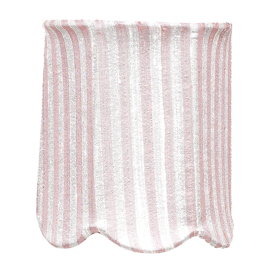 2514 Ch Shade - Scallop Drum - Pink Stripe