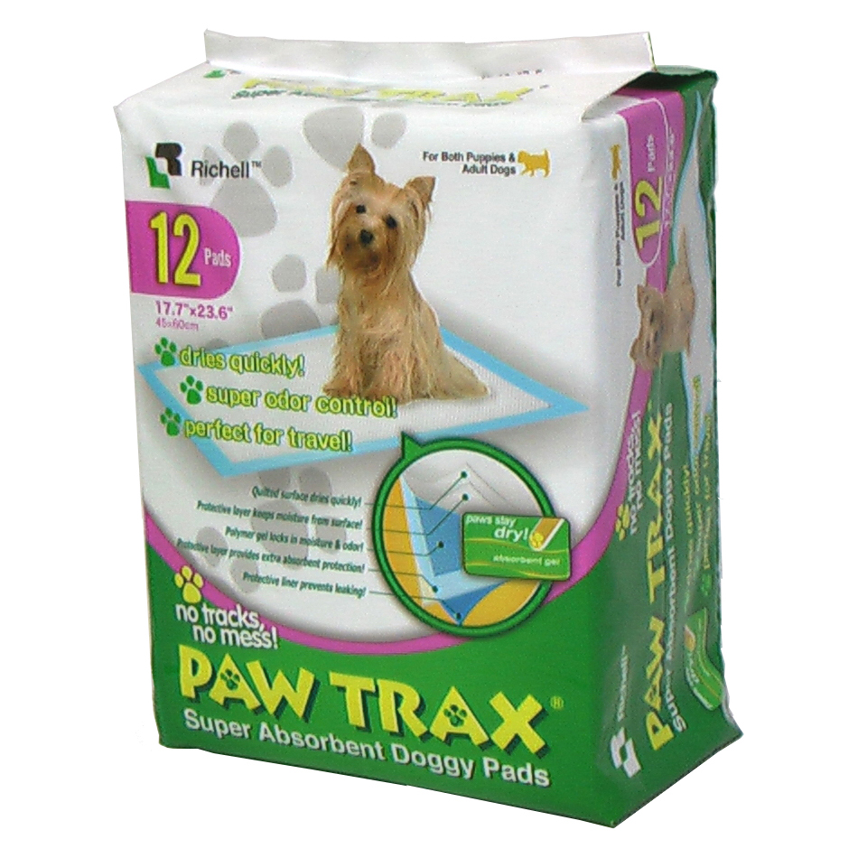 94545 Paw Trax Doggy Pads - 200 Pack - Four 50 Cnts