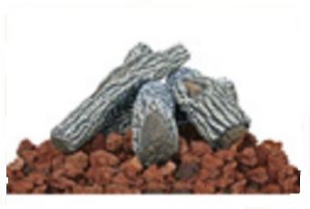Log-kit Lava Rocks & Log Kit For Gas Burning Fire Pits