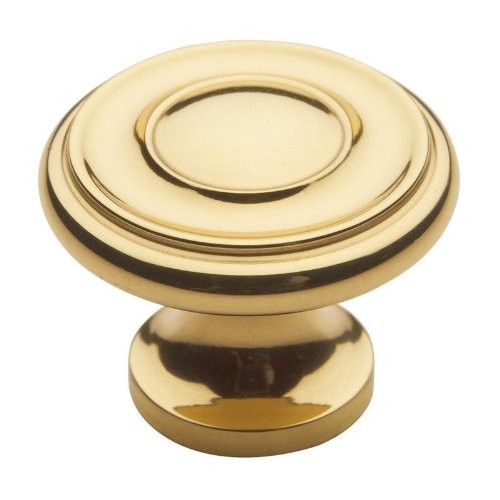 4491.030.bin Dominion Polished Brass 1.25 In. Round Cabinet Knob