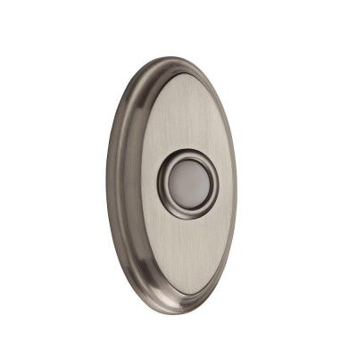 9br7016-002 Wired Oval Bell Button - Satin Nickel