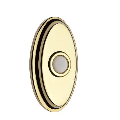 9br7016-004 Wired Oval Bell Button - Polished Brass