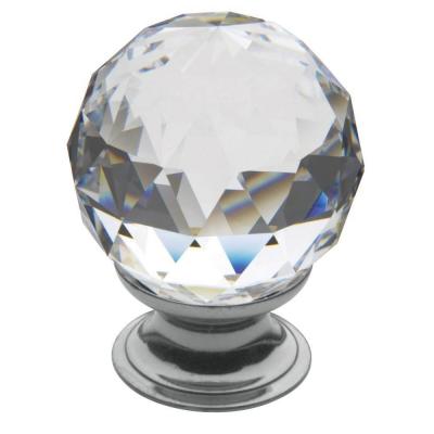 4336.260.s Swarovski Faceted Crystal Polished Chrome 1.56 In. Round Cabinet Knob