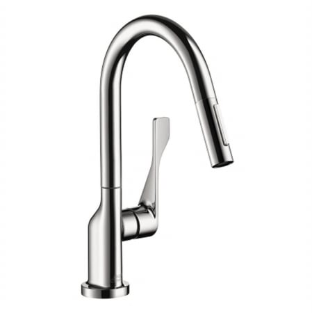 39836801 Axor Citterio Prep Single-handle Pull-down Sprayer Kitchen Faucet In Steel Optik