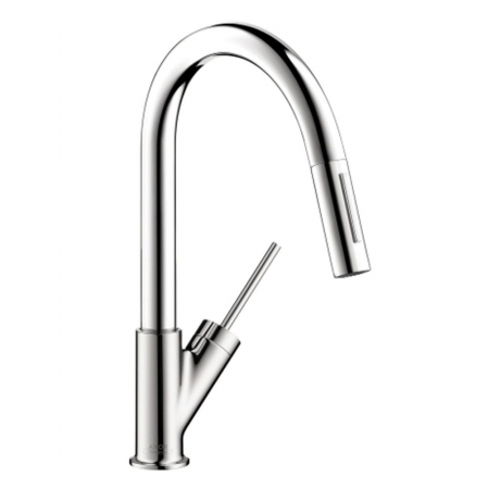 10824801 Axor Starck Prep Single-handle Pull-down Sprayer Kitchen Faucet In Steel Optik