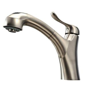 Whitehaus Wh2070952-bn Jem Collection Single-handle Pull-out Sprayer Kitchen Faucet In Brushed Nickel