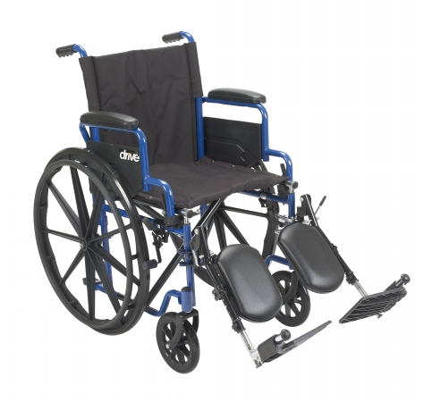 Blue Streak Wheelchair With Flip Back Desk Arms And Elevating Leg Rests