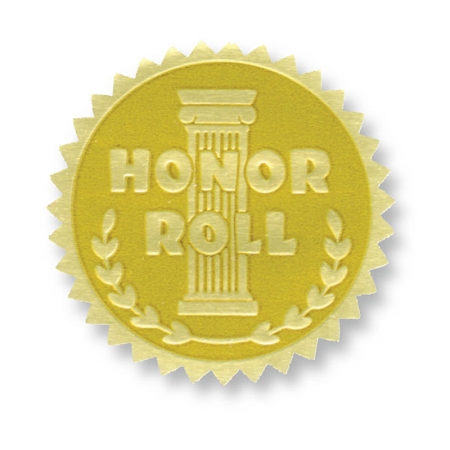 H-va370 Gold Foil Embossed Seals Honor Roll