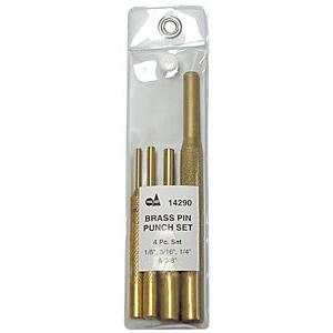 S & G Tool Aid Ta14290 4 Piece Brass Pin Punch Set 14290