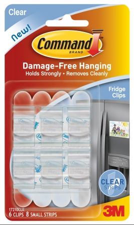 17210clr Clear Command Refrigerator Clips 6 Count