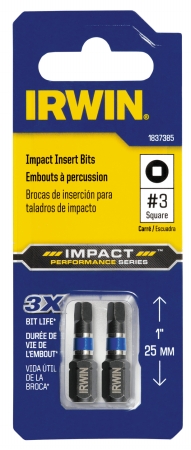 Irwin Industrial Tool 1837385 1 In. Impact Insert Bits 3 Square