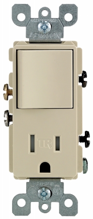 15 Amp Ivory Single Pole Switch & Receptacle Combinato