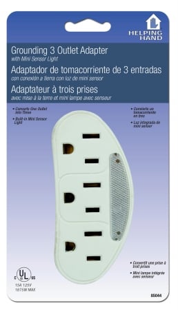 Helping Hands 85044 White 3 Outlet Adaptor