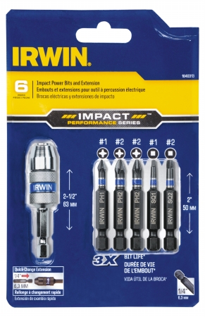 Irwin Industrial Tool 1840313 Steel Impact Drive Guide Set 6 Count