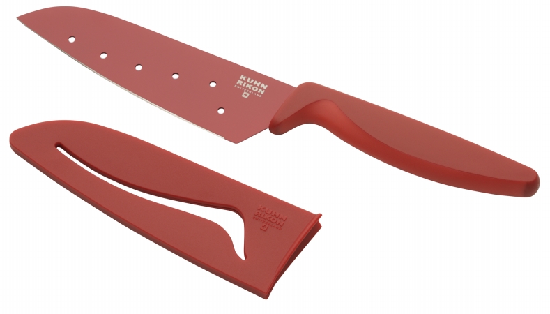 26101 5 In. Red Nonstick Santoku Knife