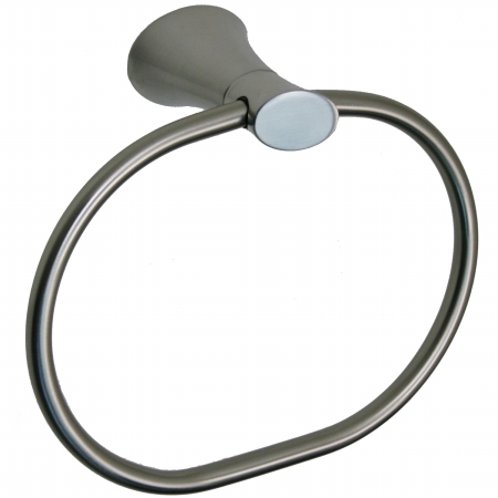 Brushed Nickel Contemporary Towel Ring