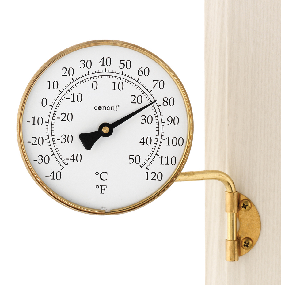 Weems & Plath/conant Brass T6lfb 4.25 In. Brass Dial Thermometer