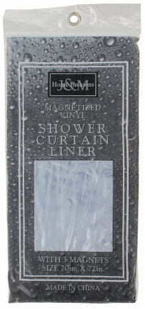J And M Home Fashions 7613 Clear Magnetic Shower Liner