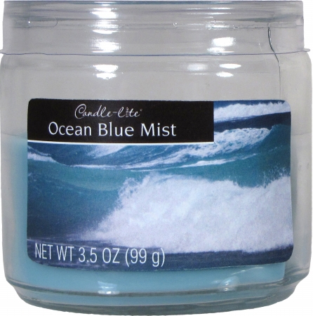 Candle-lite 2400128 3.5 Oz Ocean Blue Scented Jar Candle Pack Of 12
