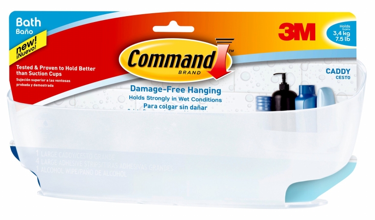 Command 6.5lbs. Shower Caddy with Water-Resistant Strip BATH11-ES - The  Home Depot