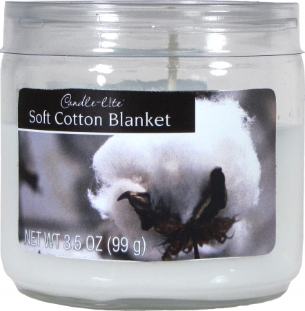 Candle-lite 2400250 3.5 Oz Soft Cotton Blanket Scented Jar Candle Pack Of 12
