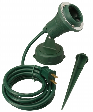 00430 Green 18-2 Plastic Flood Light With Stake