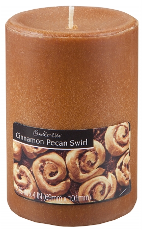 Candle-lite 2844549 4 In. Cinnamon Pecan Scented Pillar Candle Pack Of 2