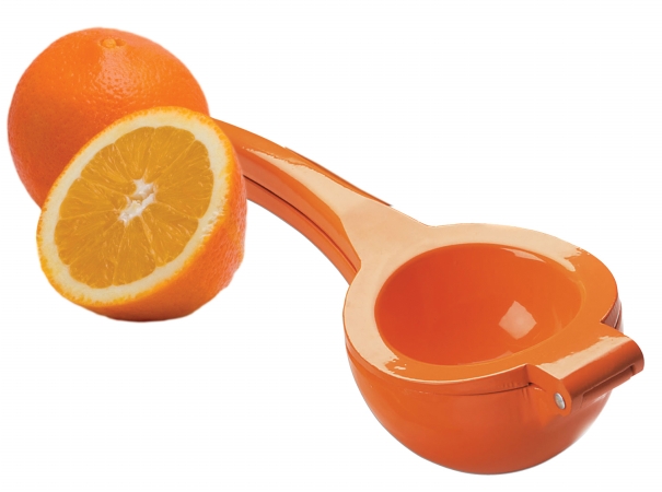 8566 Orange Enameled Aluminum Juicer